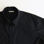 SUPER FINE TROPICAL WOOL SHIRT #TOP DARK NAVY [A25SS01WT]