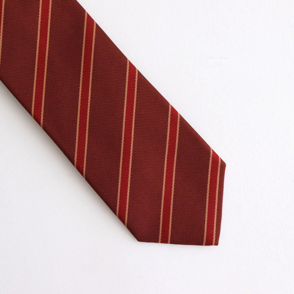 SILK STRIPE TIE #BURGUNDY STRIPE [A25AT01SS]