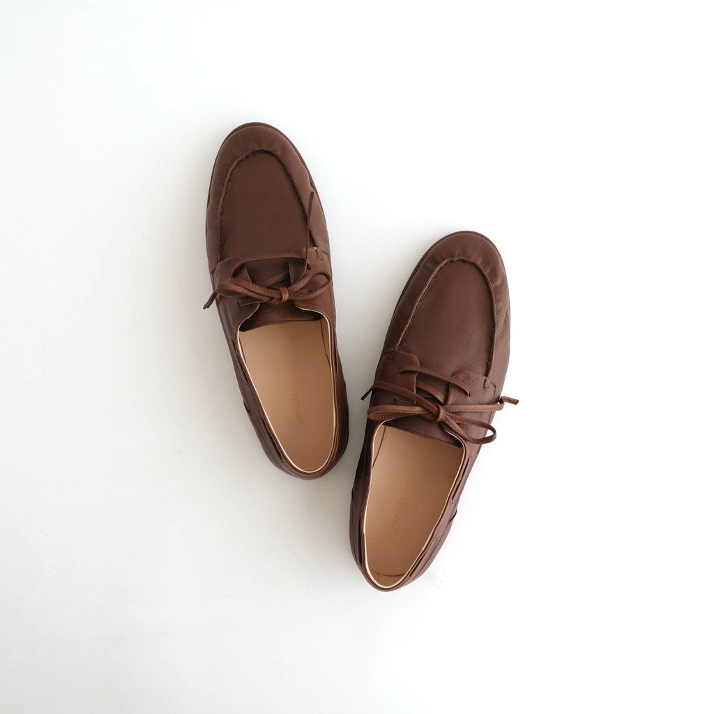 SOFT LEATHER DECK SHOES #BROWN [A26SS03QD]