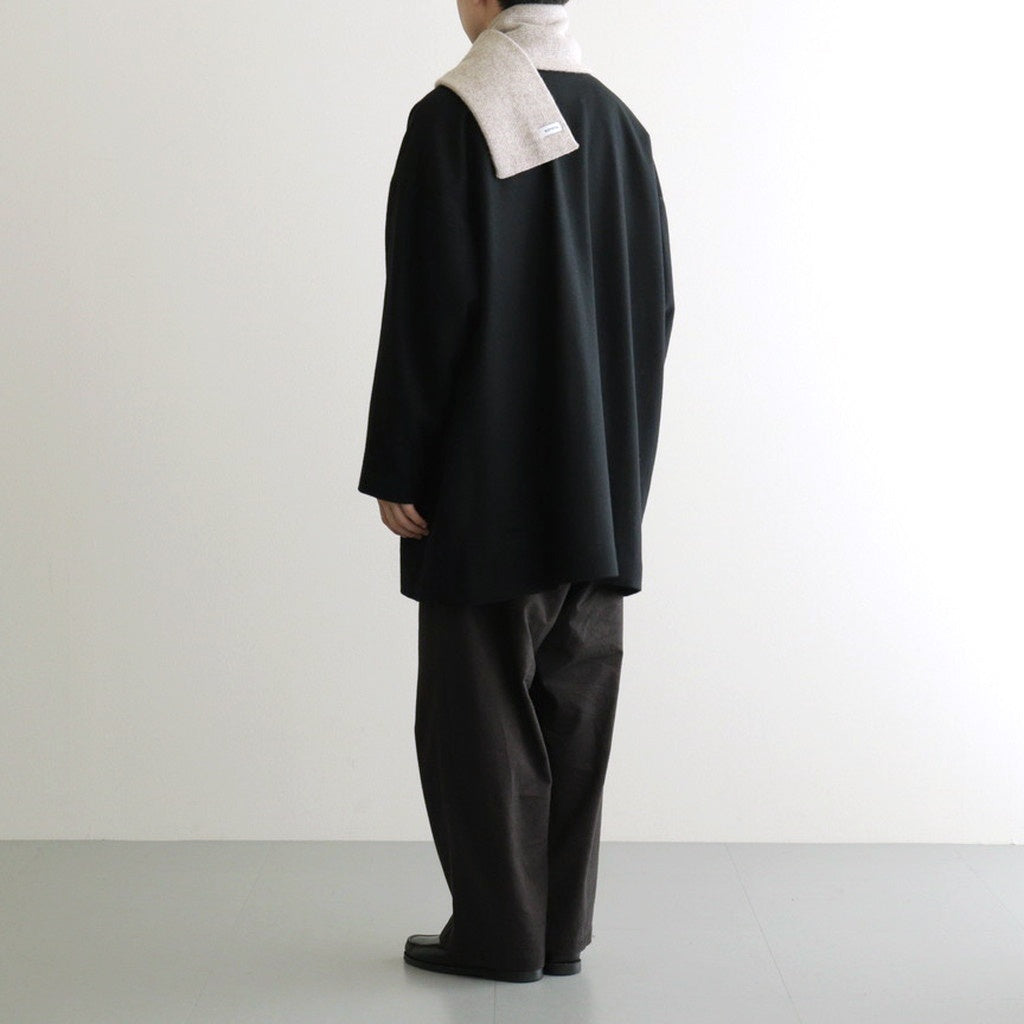 MERINO LAMBS WOOL SOCKSTOLE #BROWN MARL [R5128-AW25]