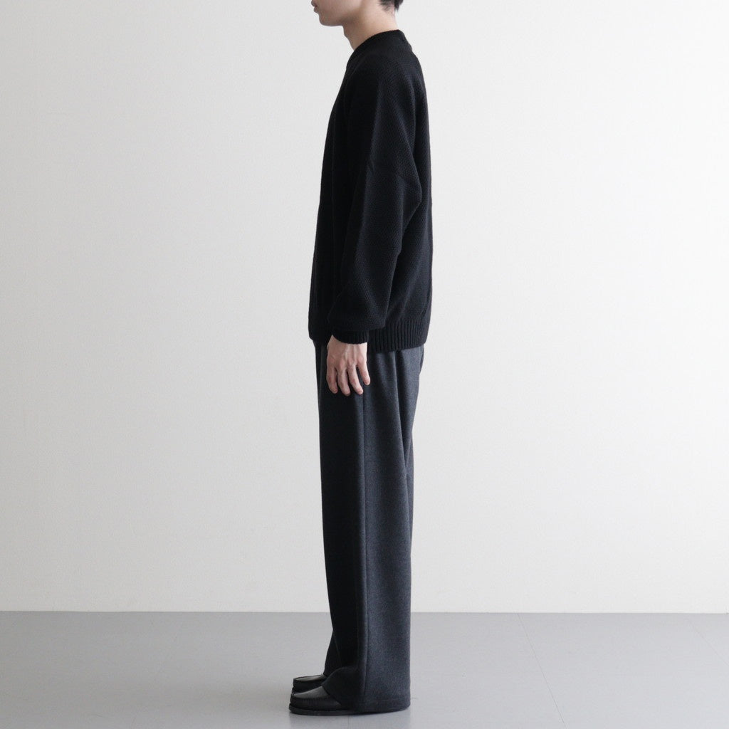 LAMBS WOOL CREWNECK SWEATER #BLACK(005) [KRAGGW0402]