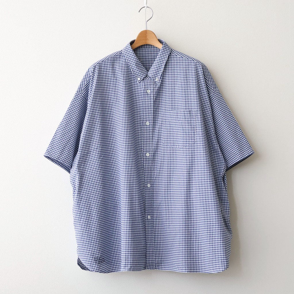 DRY OXFORD CORPORATE S/S B.D SHIRT #NAVY PLAID [FSC262-50043B]