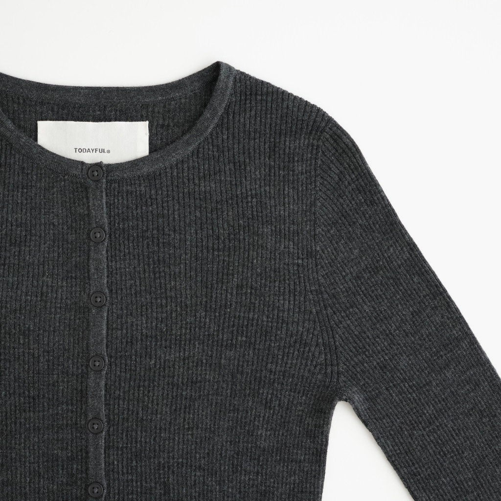 Silkwool Knit Cardigan #C/GRY [12620501]