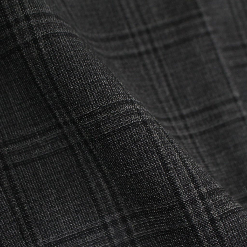 BLUEFACED WOOL CHECK SLACKS #CHARCOAL CHECK [A24AP04CB]