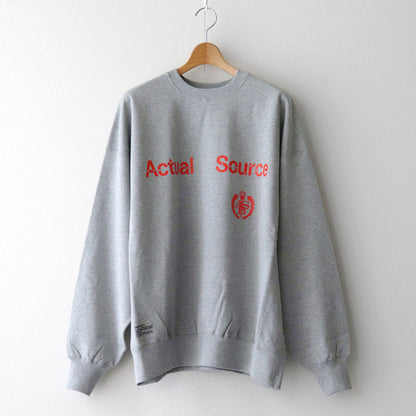 AS×FS LIGHT OZ CREW NECK SWEAT “COLLEGE” #H.GRAY [FSC243-70197AS]