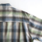 SUPER LIGHT WOOL CHECK SHIRT #BLUE GREEN CHECK [A25AS01LC]
