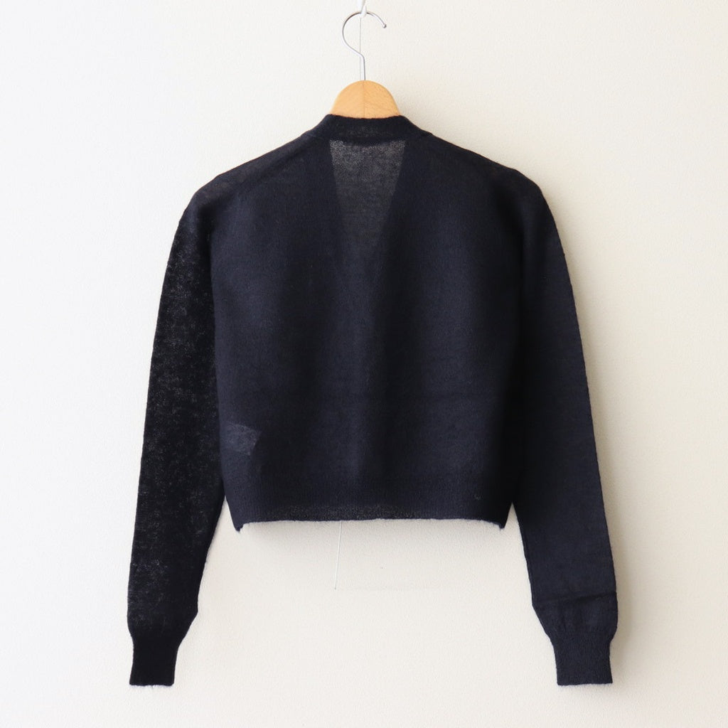 KID MOHAIR SHEER KNIT CARDIGAN #NAVY [A25SC04FG]
