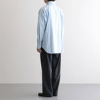 Cotton Poplin Striped Classic Shirt #Blue [OFH010SH12]