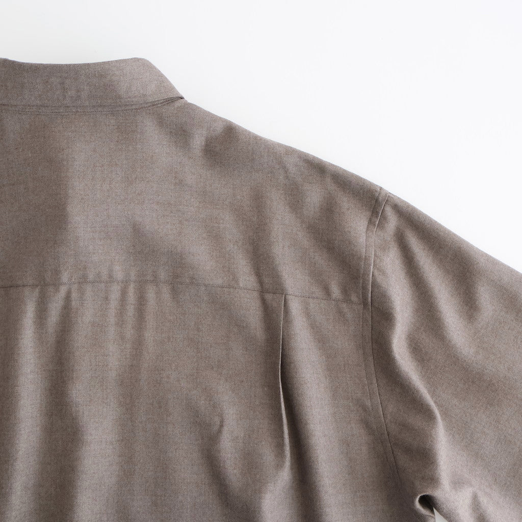 SUPER LIGHT WOOL SHIRT #TOP BROWN [A25AS01OS]