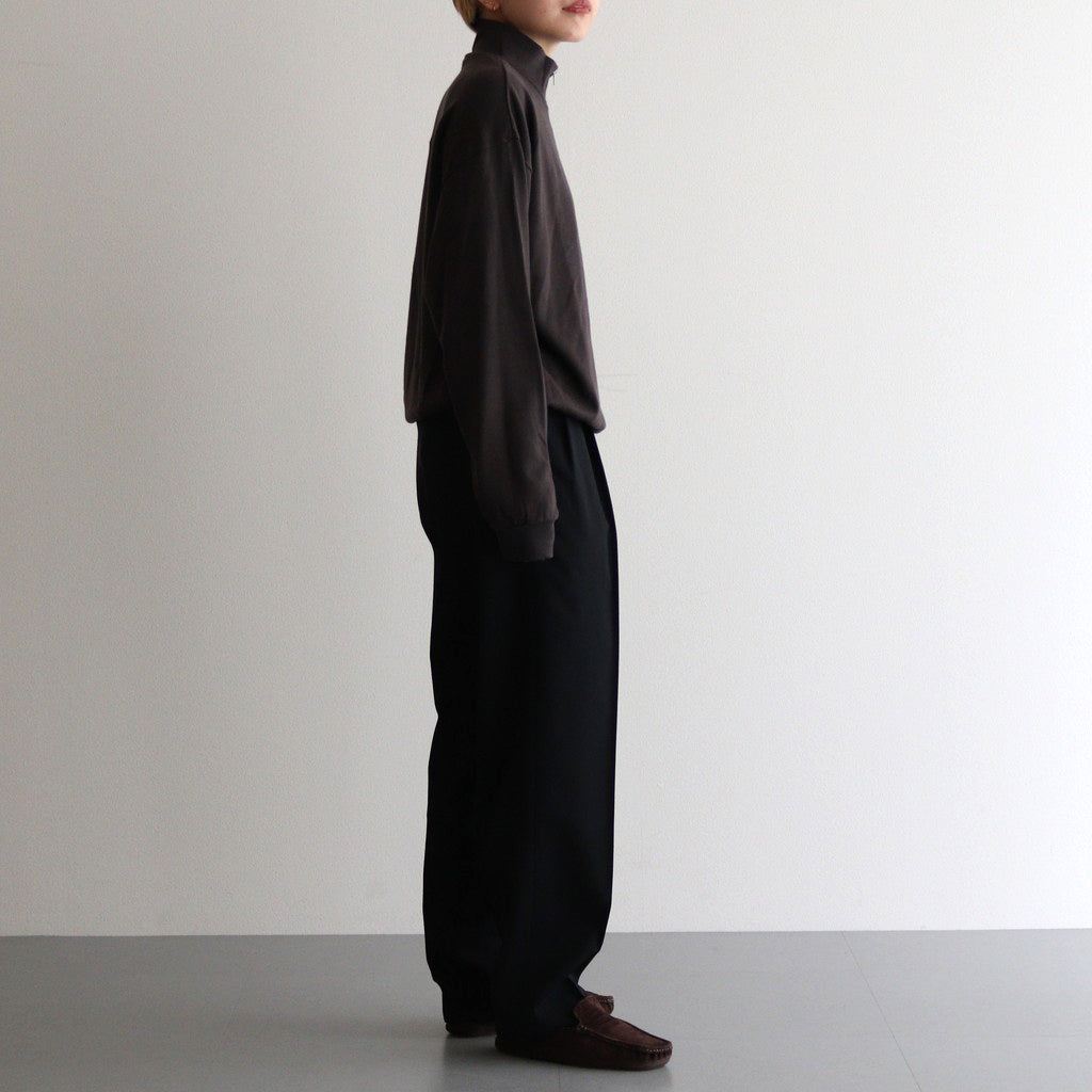 SUPER HIGH GAUGE SWEAT HALF ZIP P/O #DARK BROWN [A24AP03CU]