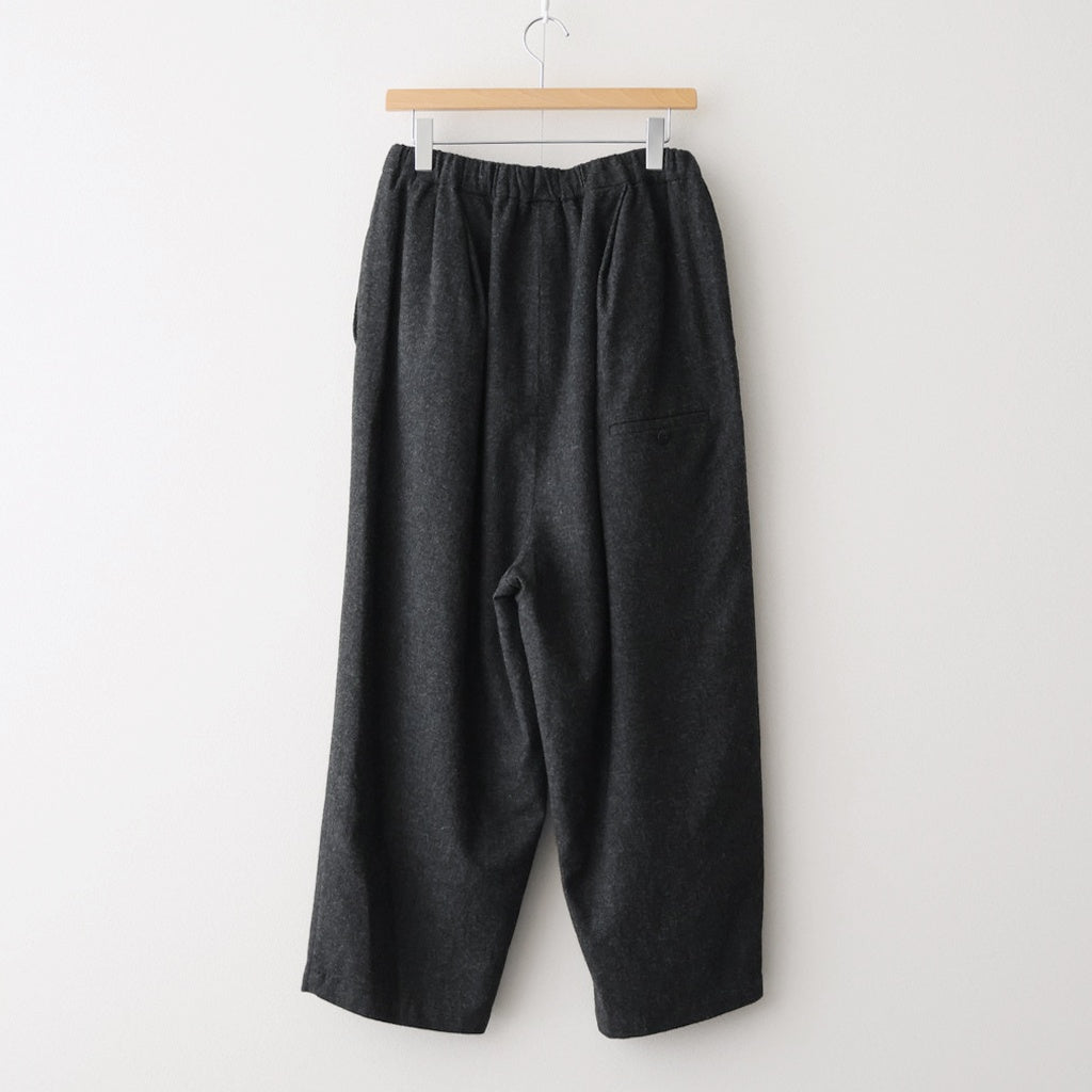 縮絨ウールタックワイドPT #CHARCOAL GRAY [D225-P303]