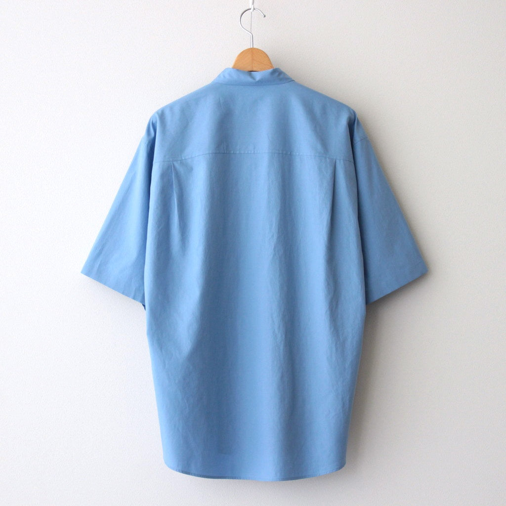 WASHED FINX TWILL BIG HALF SLEEVED SHIRT #BLUE [A25SS03TN] – ciacura