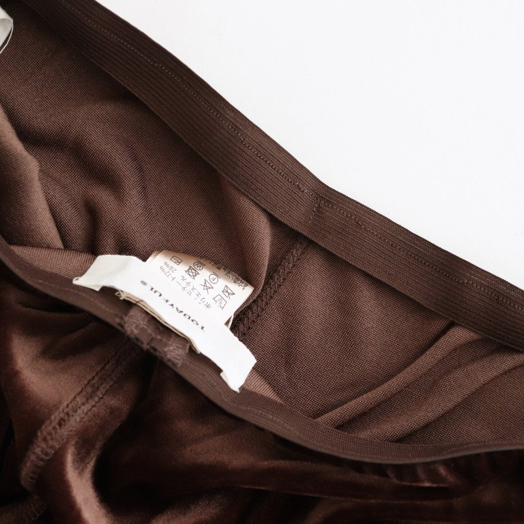 Velour Slit Leggings #BRN [12520707]