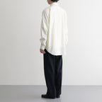 LIGHT WOOL MAX GABARDINE TWO-TUCK SLACKS #TOP BLACK [A26SP04MG]