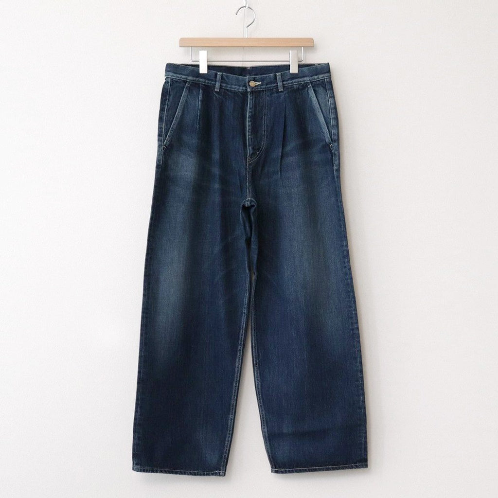 Selvage Denim Two Tuck Pants #INDIGO DARK FADE [GU251-40188DB]