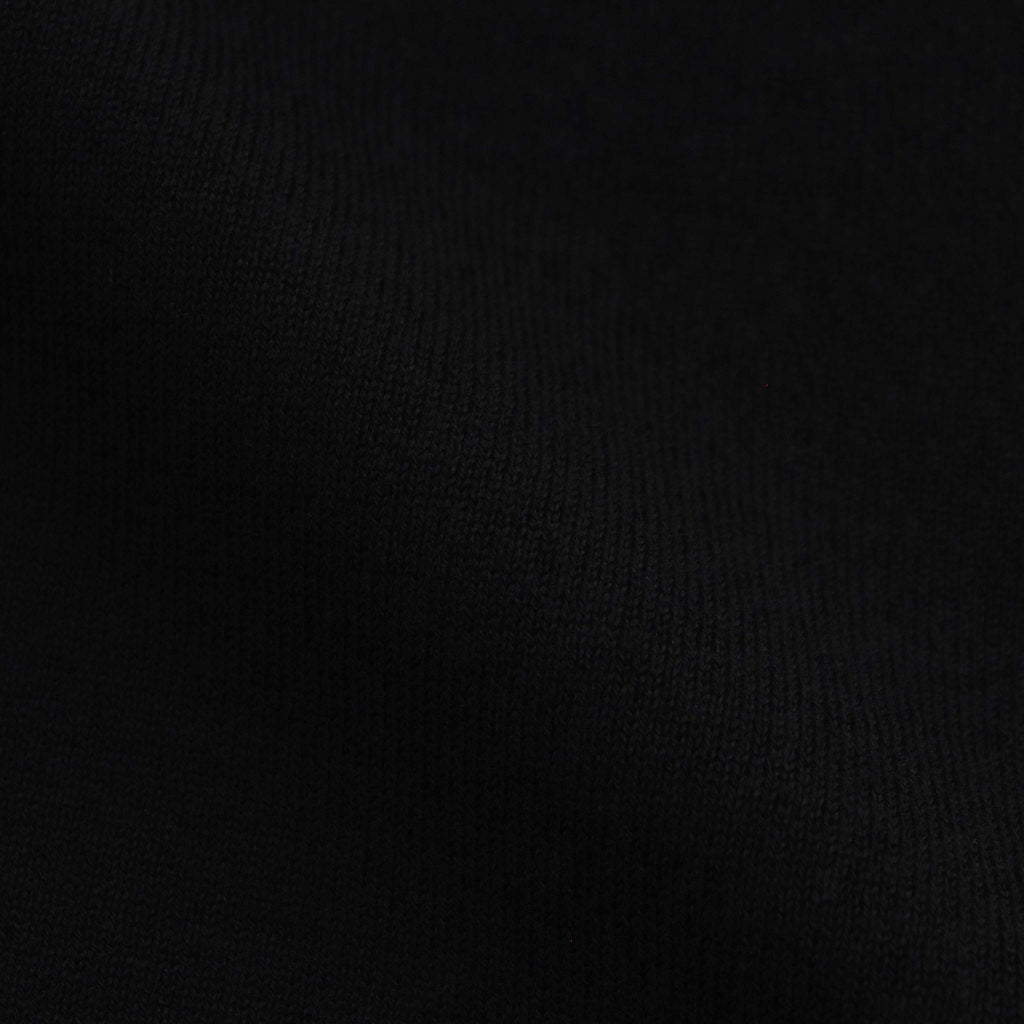 OVERSIZED DOUBLE KNIT ZIP JACKET #BLACK / BLACK [ST.1132]