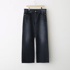 Selvage Denim Five Pocket Wide Straight Pants #BLACK DARK FADE [GU263-40059DB]