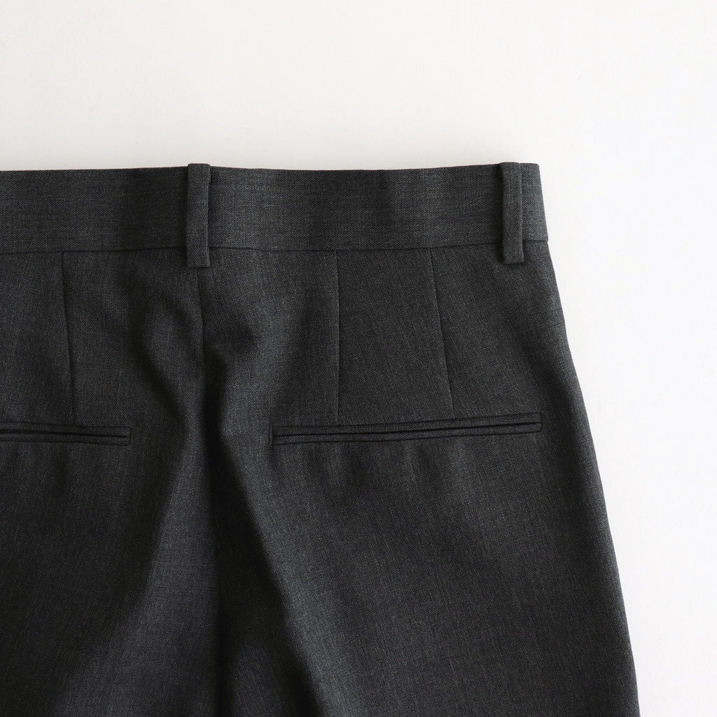 WOOL KID MOHAIR HOP SACK ONE-TUCK SLACKS #TOP CHARCOAL [A25SS05MH]