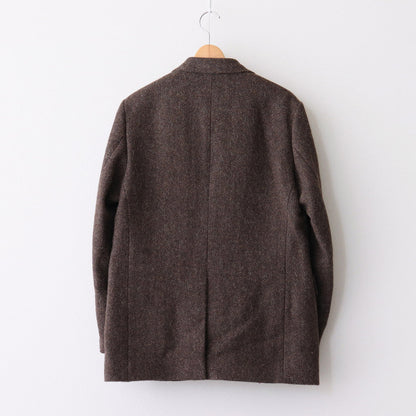 LAMA SHETLAND WOOL TWEED OVER JACKET #BROWN TWEED [A24AJ06LS]