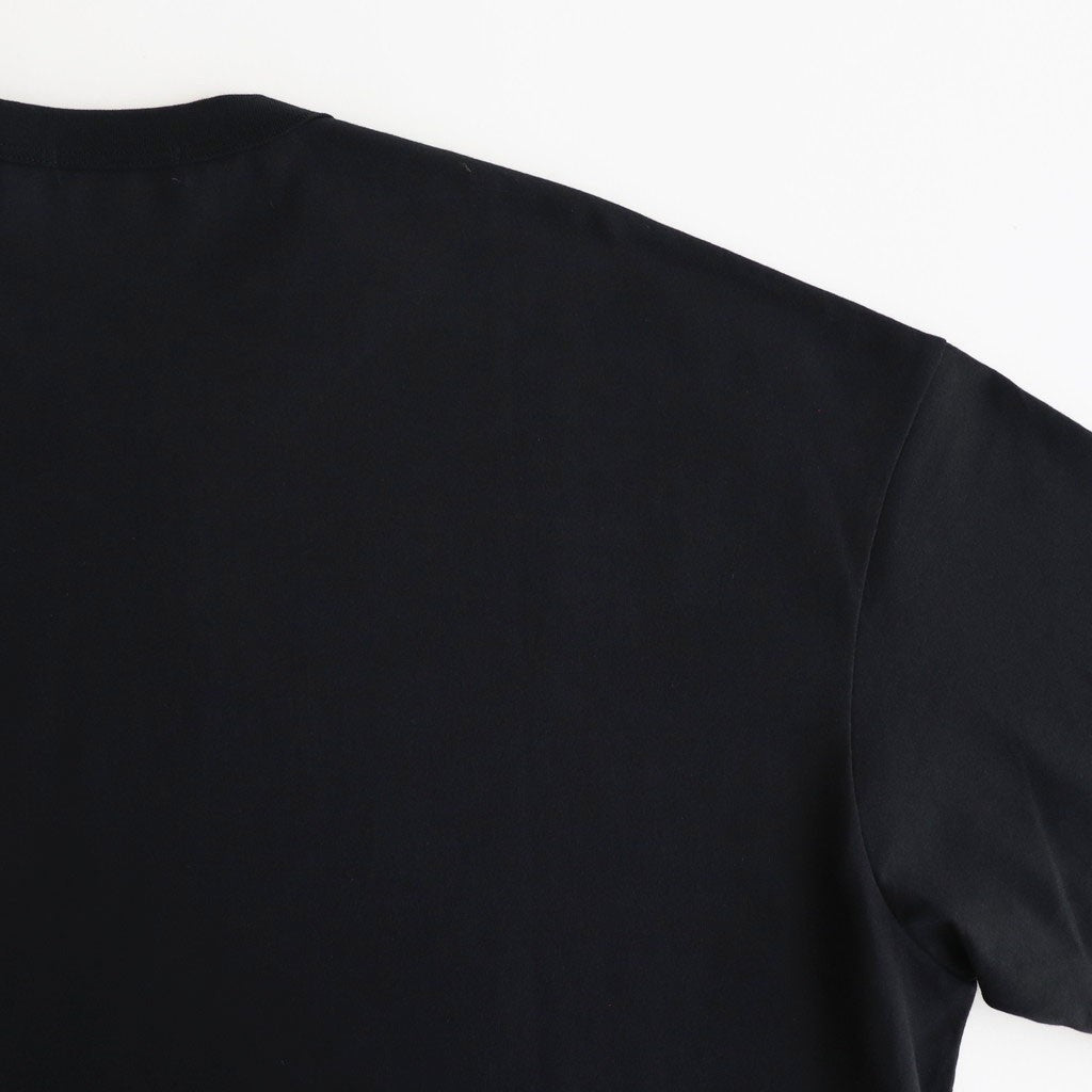綿天竺 製品プリント S/S ポケットTシャツ #BLACK [HO-T015-051]