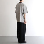 VIS/LI TWILL WIDE EASY TROUSERS #BLACK [ST.1156]