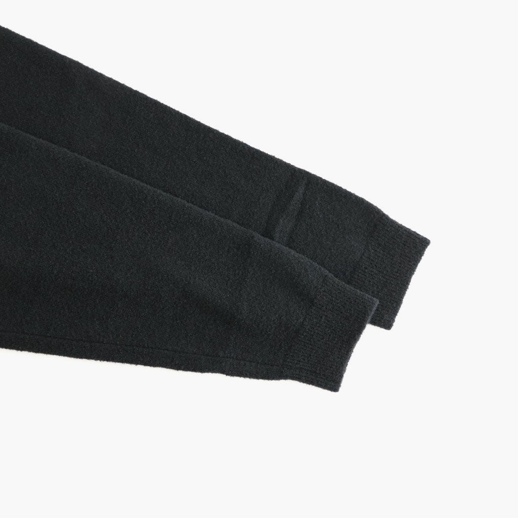 WOOL MINI BOUCLE POLO CARDIGAN #BLACK [KRAGLW0303]