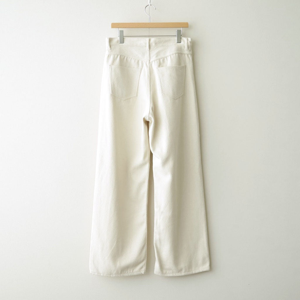 SILK NEP DENIM 5P WIDE PANTS #IVORY WHITE [A26AP02SD]