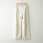 SILK NEP DENIM 5P WIDE PANTS #IVORY WHITE [A26AP02SD]