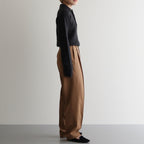 BRUSHED SUPER KID MOHAIR KNIT SHORT POLO #INK BLACK [A24AP04KM]