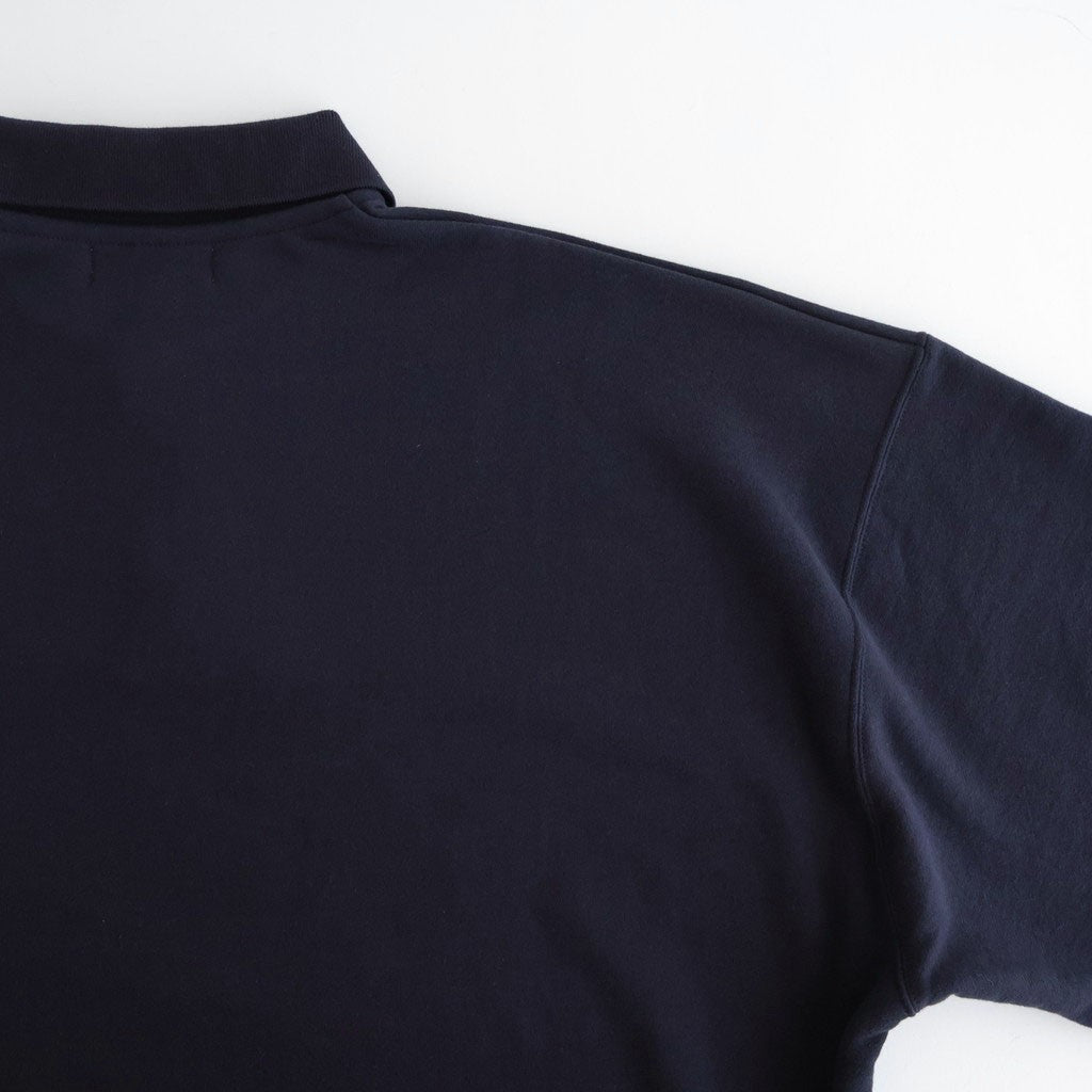 AZUMA Terry Pullover Polo Sweat #NAVY [GU261-70243B]