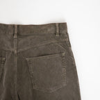 GARMENT-DYED FINX CORDUROY 5P WIDE PANTS #OLIVE BROWN [A26AP02FX]