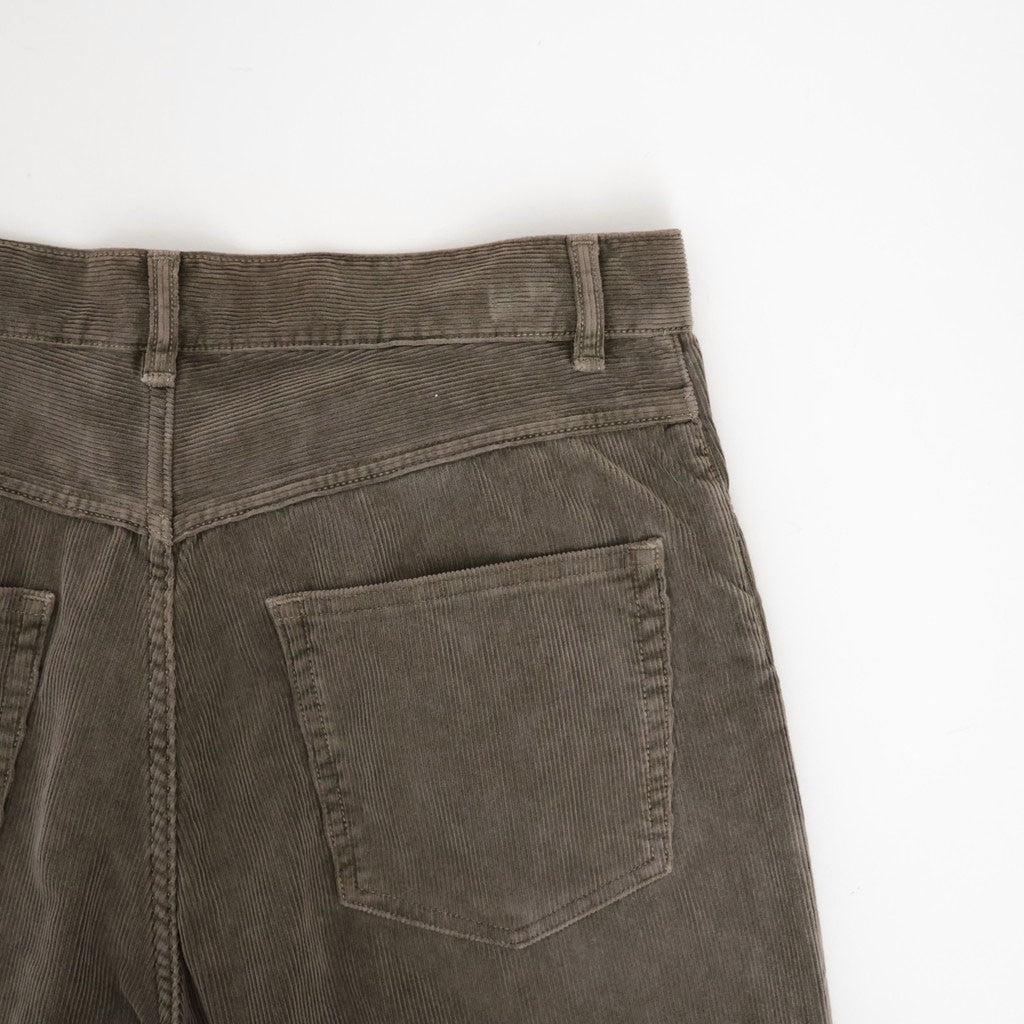 GARMENT-DYED FINX CORDUROY 5P WIDE PANTS #OLIVE BROWN [A26AP02FX]
