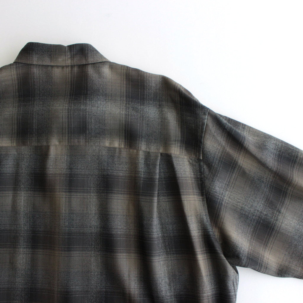 も*ー様 24AW SUPER LIGHT WOOL CHECK SHIRT サ SUPER LIGHT WOOL CHECK SHIRT #CHARCOAL GRAY CHECK [A24AS01LC
