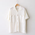 COTTON SHEER KNIT OPEN COLLAR SHIRT #OFF WHITE [YK25SS0964S]