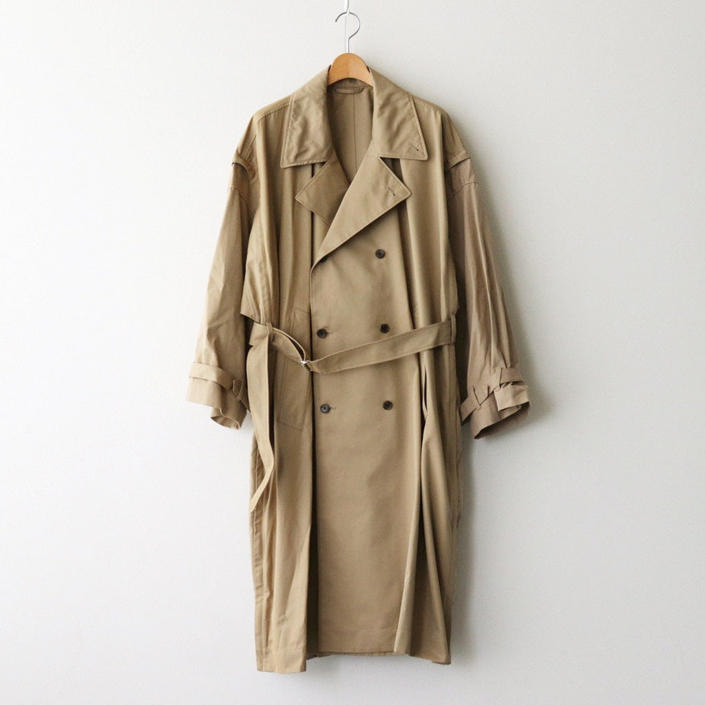 DETACHABLE WIDE TRENCH COAT #KHAKI [YK24FW0736C]