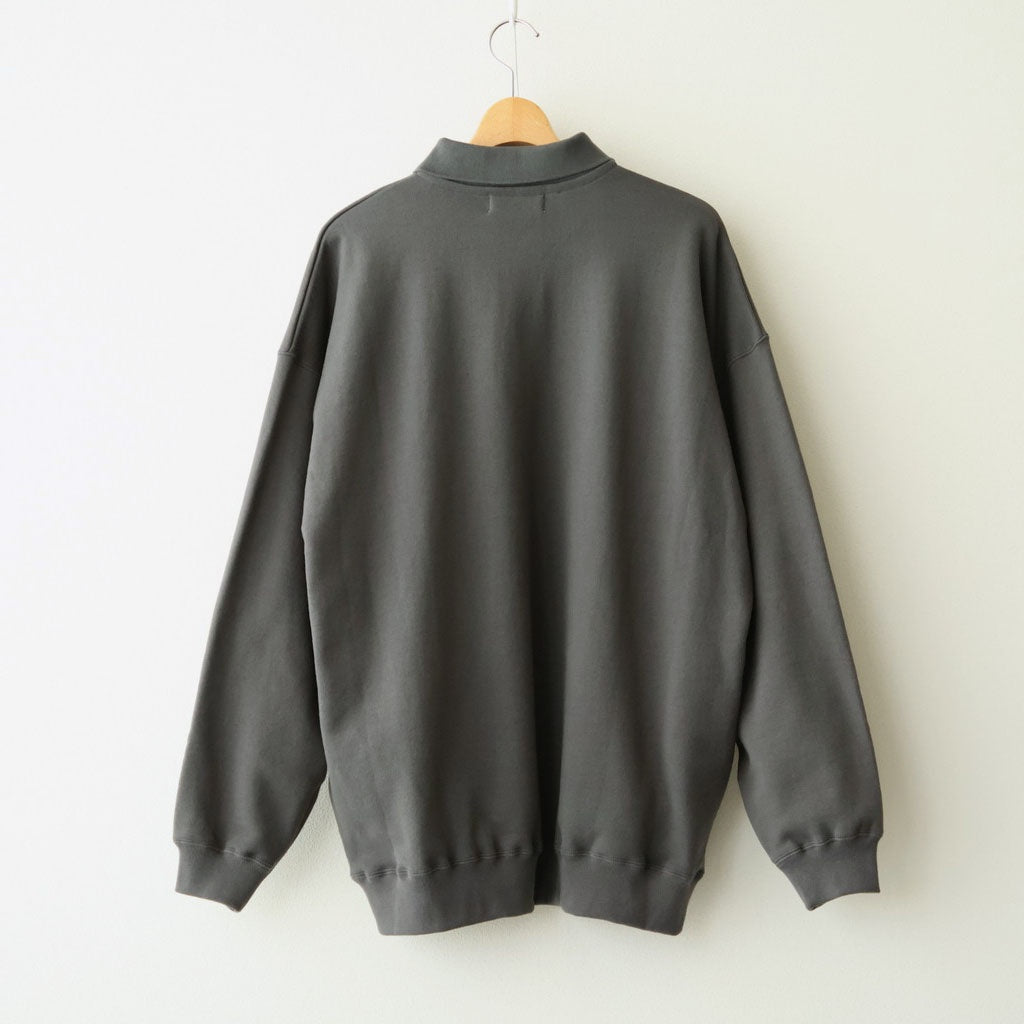 AZUMA Terry Pullover Polo Sweat #GRAY [GU263-70251B]