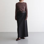 Twill Wrap Skirt #BLK [12520802]