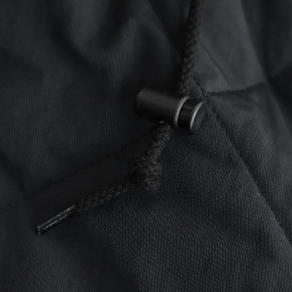 ナイロンタッサーキルトコート #BLACK [HP-J026-051]