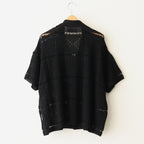 CROCHET KNIT SHIRT #BLACK [YK25SS001011S]