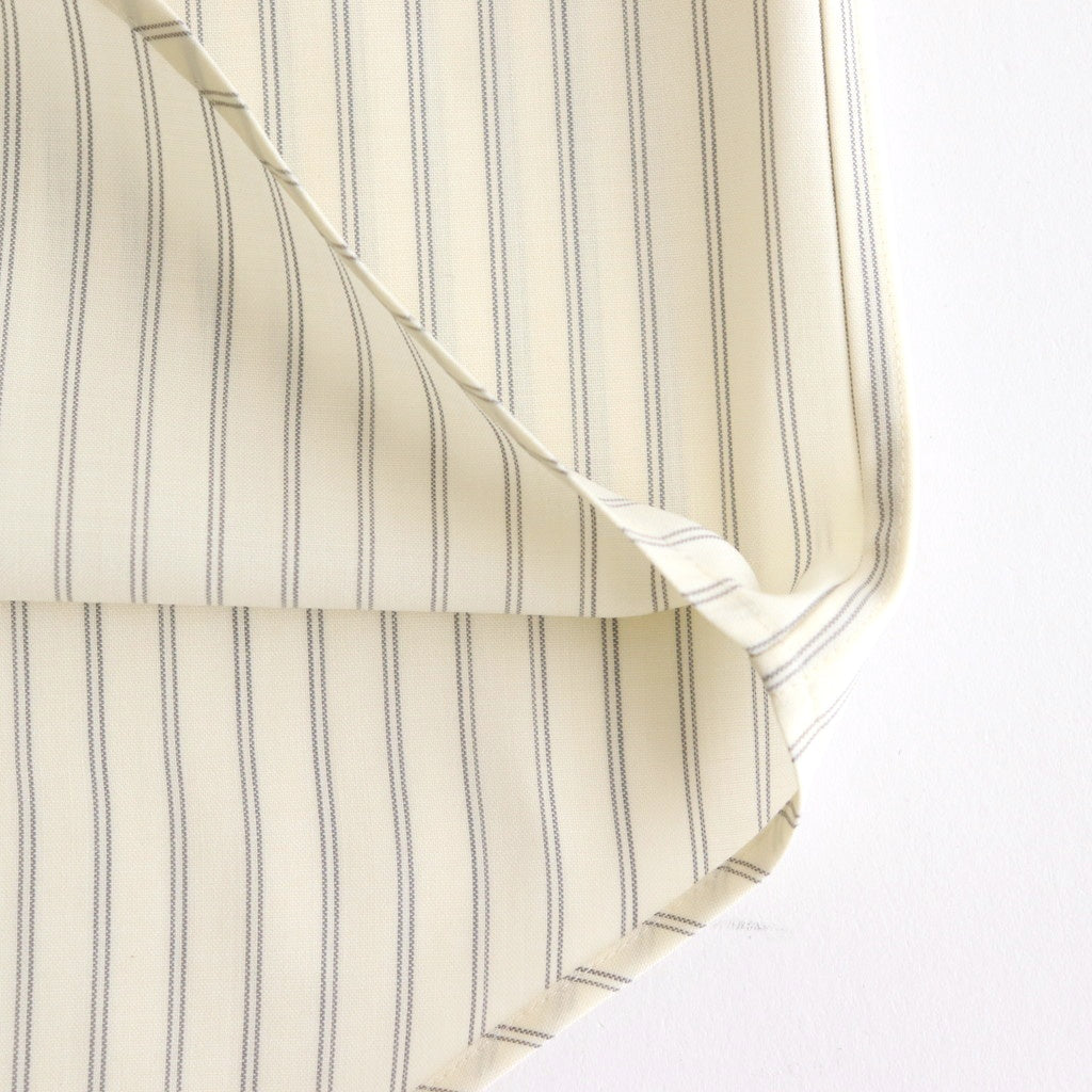 SUPER FINE WOOL STRIPE SHIRT #IVORY STRIPE [A25SS02WW]