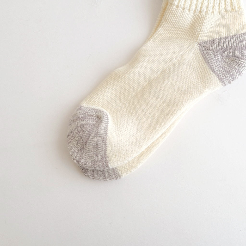 COARSE RIBBED OLDSCHOOL CREW SOCKS #NAVY/YELLOW [R1255-AW25]