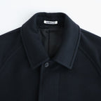 SUPER FINE WOOL MOSSER SOUTIEN COLLAR COAT #BLACK [A26AC01WM]