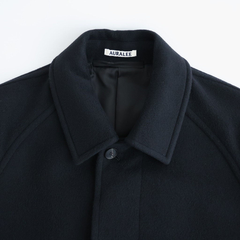 SUPER FINE WOOL MOSSER SOUTIEN COLLAR COAT #BLACK [A26AC01WM]