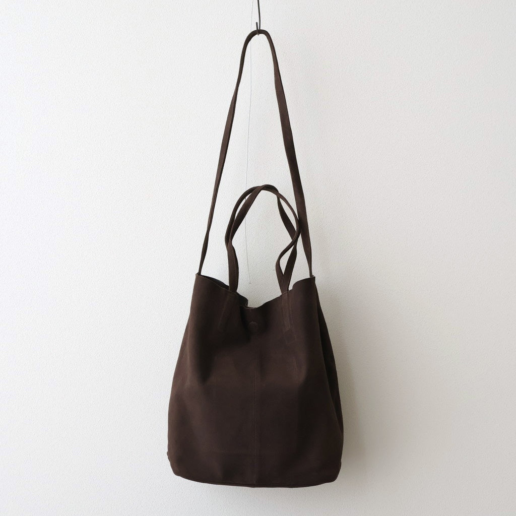 3WAY MIDIUM TOTE（OIL SUEDE） #DARK CHOCO [MS-1]
