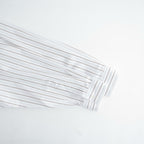 SIDOGRAS Brown Stripe L/S Oversized Regular Collar Shirt #WHITE [GM263-50345]