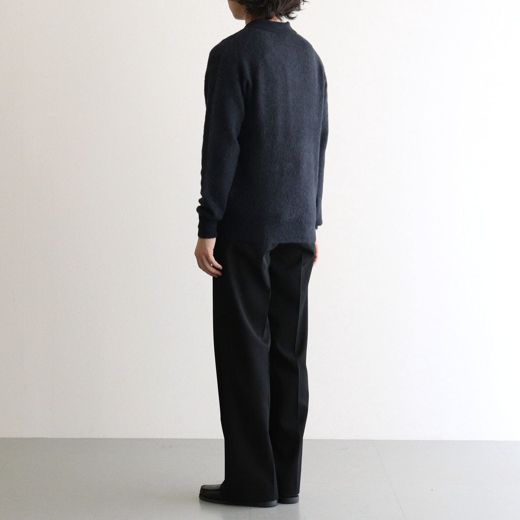 BABY SURI ALPACA SHEER KNIT SKIPPER POLO #NAVY [A26AP02AK]