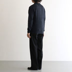BABY SURI ALPACA SHEER KNIT SKIPPER POLO #NAVY [A26AP02AK]