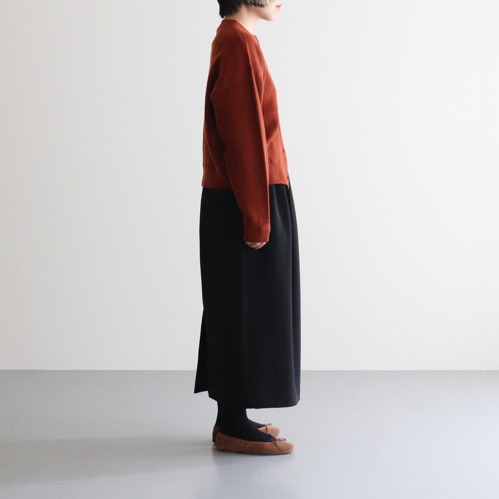 Women's Cable C/N Cardigan #BRICK [2503-021]