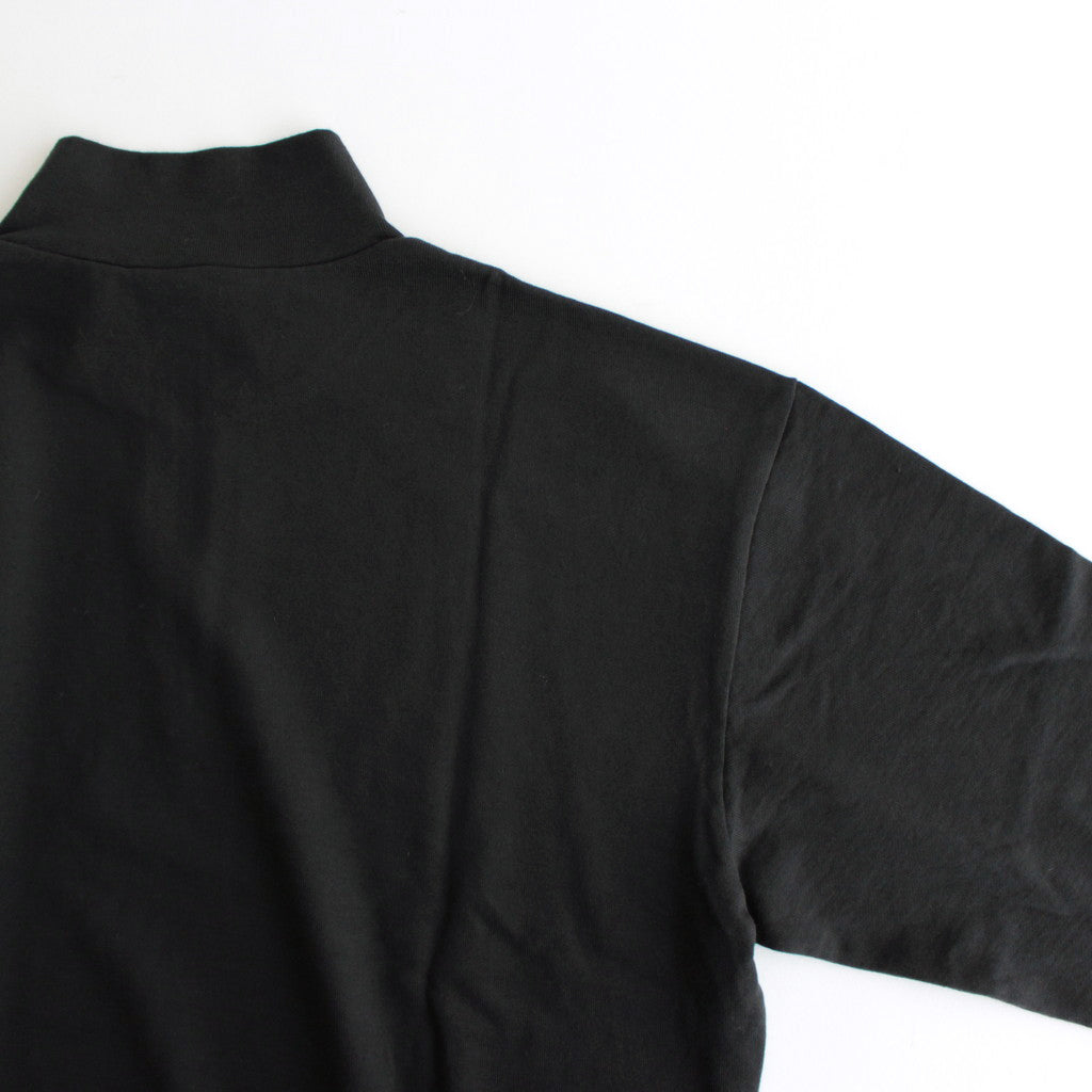 SUPER HIGH GAUGE SWEAT HALF ZIP P/O #INK BLACK [A24AP03CU]