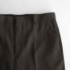 LIGHT WOOL MAX GABARDINE SLACKS #TOP BROWN [A24AP02MG]